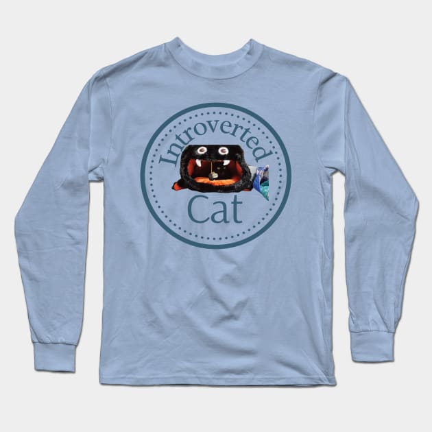 Introverted Cat Long Sleeve T-Shirt by The Friendly Introverts